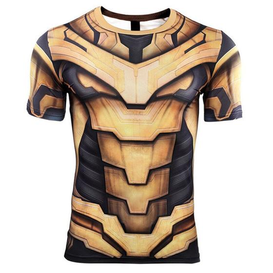 Imagem de Camisa de Compressão Armadura Thanos Manga Curta TS Rock Heroes Tam Asian 2XL