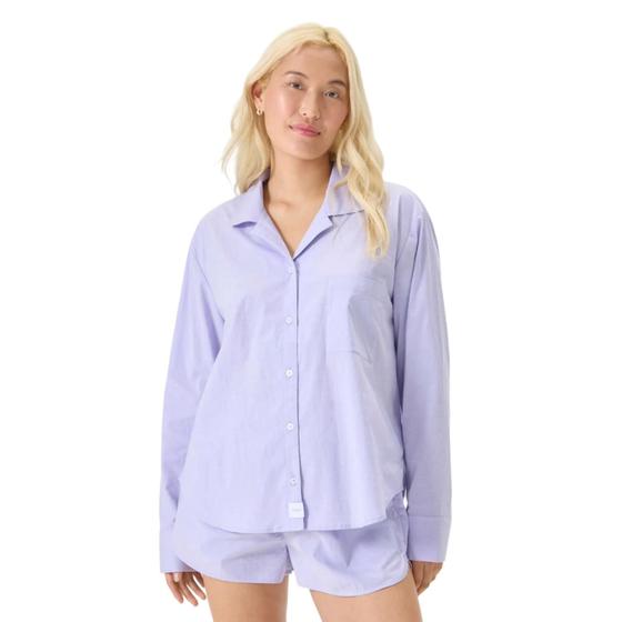 Imagem de Camisa de dormir florence by mills de manga comprida Lavender Chambray