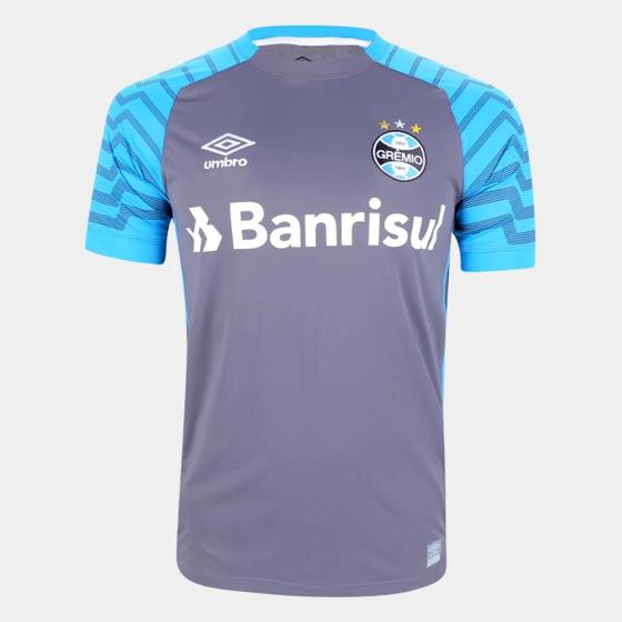 Imagem de Camisa de Goleiro Grêmio 21/22 s/n Torcedor Umbro Masculina - Grafite+Azul