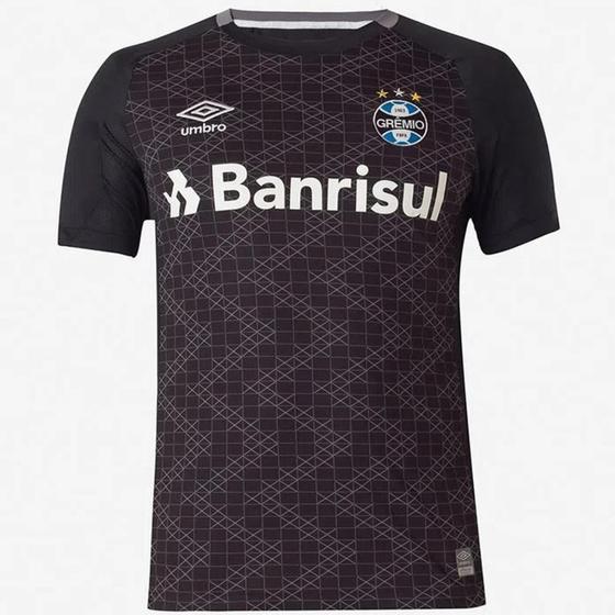 Imagem de Camisa de Goleiro Grêmio 22/23 s/n Torcedor Umbro Masculina - Preto+Cinza