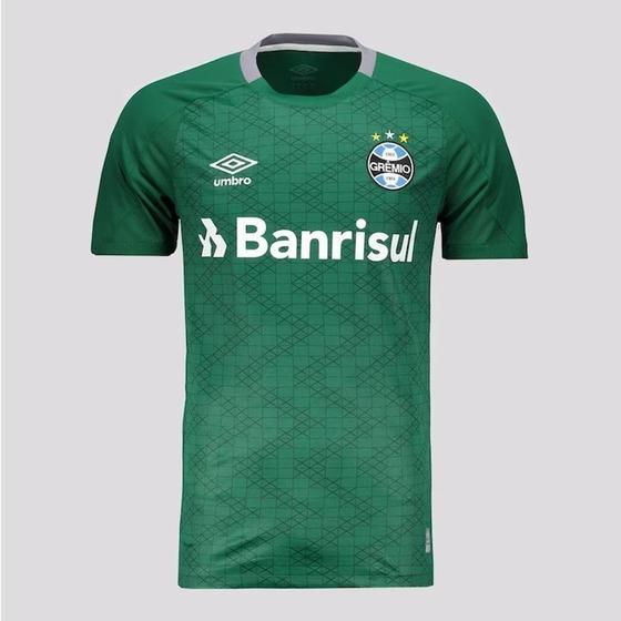 Imagem de Camisa de Goleiro Grêmio 22/23 s/n Torcedor Umbro Masculina - Verde+Cinza