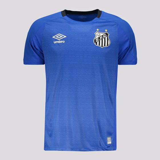 Imagem de Camisa de Goleiro Santos 22/23 s/n Torcedor Umbro Masculina - Azul Royal+Preto