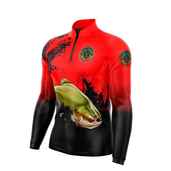 Imagem de Camisa de Pesca FPS 50+ Tamba Vermelho - Play Pesca