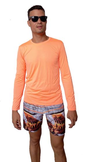 Imagem de Camisa de proteção uv 50+ (malha fria) - laranja neon