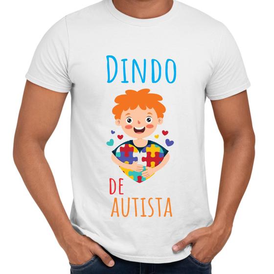 Imagem de Camisa Dindo de Autista Laço Coração