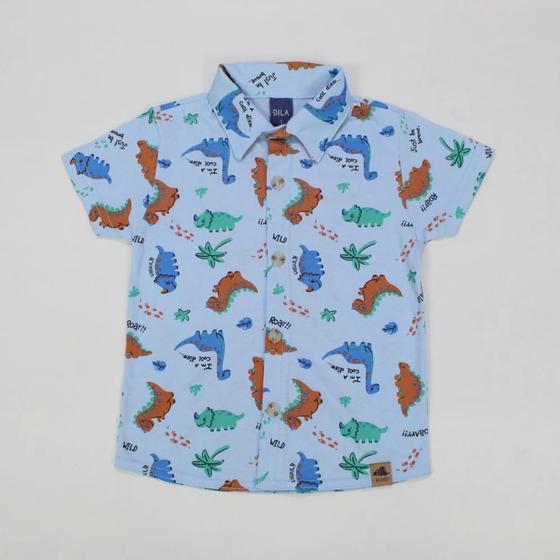 Imagem de camisa dinossauros menino bebe em várias cores e tamanhos