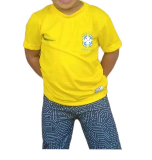 Imagem de Camisa Dry Fit Torcedor Infantil Copa Catar 2022 Unissex