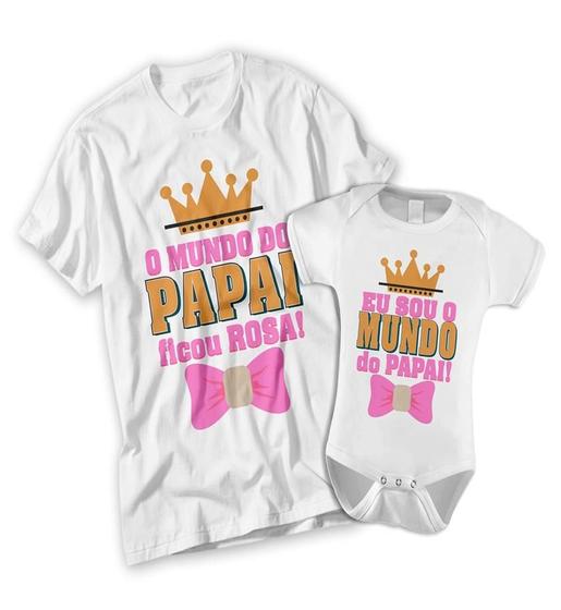 Imagem de Camisa E Body Presente Dia Dos Pais Eu Sou O Mundo Do Papai