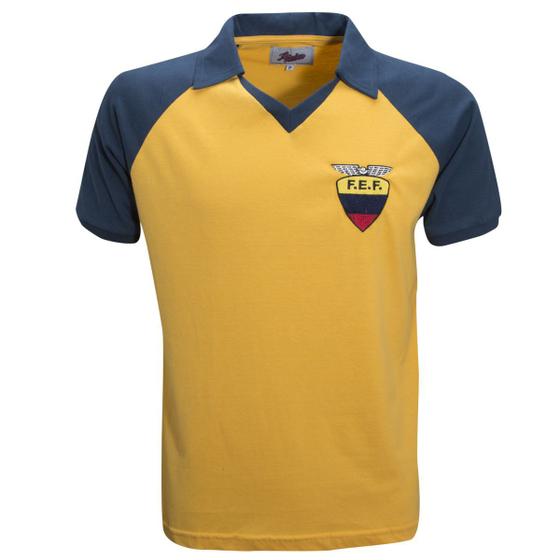 Imagem de Camisa Equador 1980s Liga Retrô  Amarela GGG