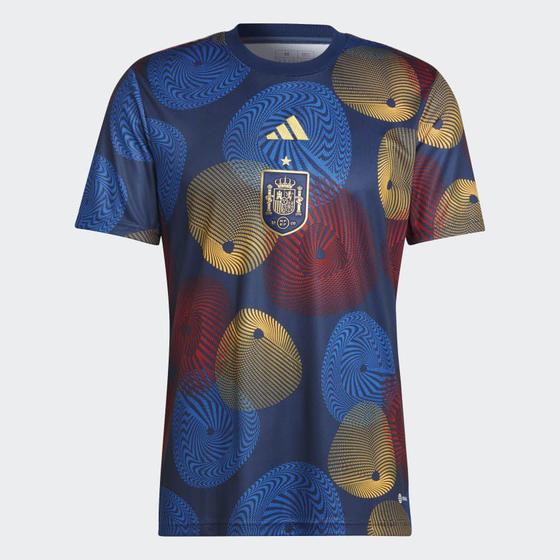 Imagem de Camisa espanha pré jogo adidas azul