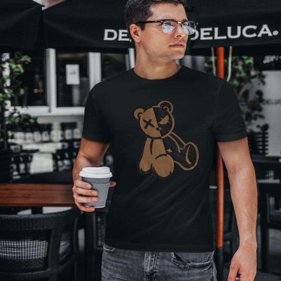 Imagem de Camisa Estampado Urso Lançamento Feminino Masculino 100% Algodão