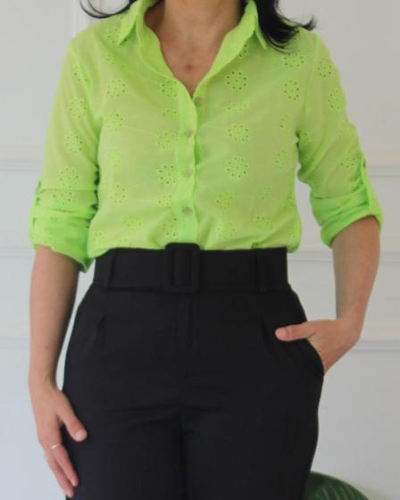 Imagem de Camisa Feminina De Laise Verde Água