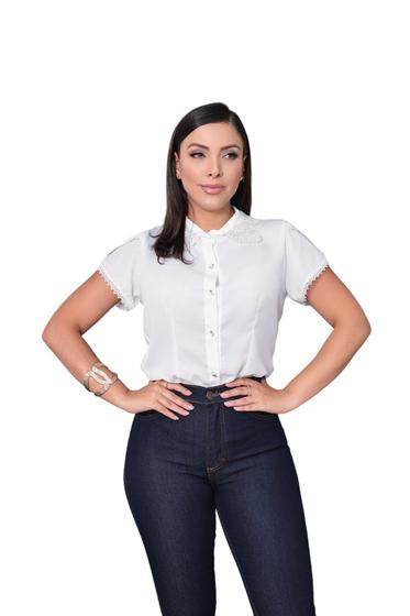 Imagem de Camisa Feminina Plus Size Moda Evangélica SKU:BP105