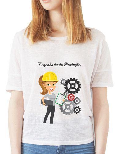 Imagem de Camisa Feminina Profissão Engenharia De Produção