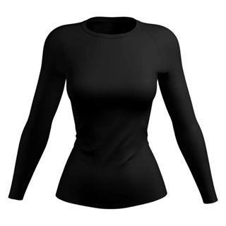 Imagem de Camisa Feminina Proteção Solar Uv+50 Camiseta Segunda Pele Térmica Longa Moda Inverno E Verão  Blusa F7 NEW STYLE