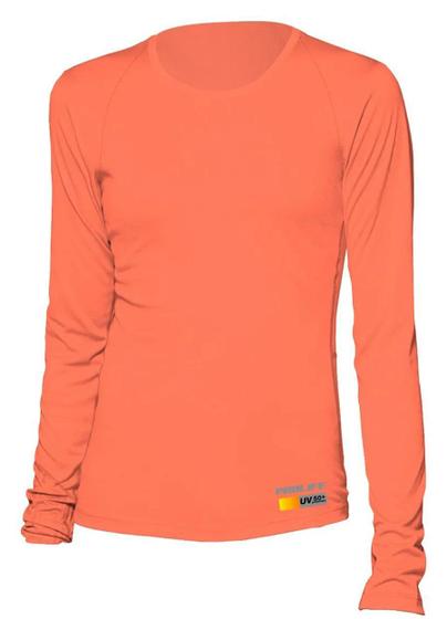 Imagem de Camisa Feminina Uv 50+ Coral Tamanho PP