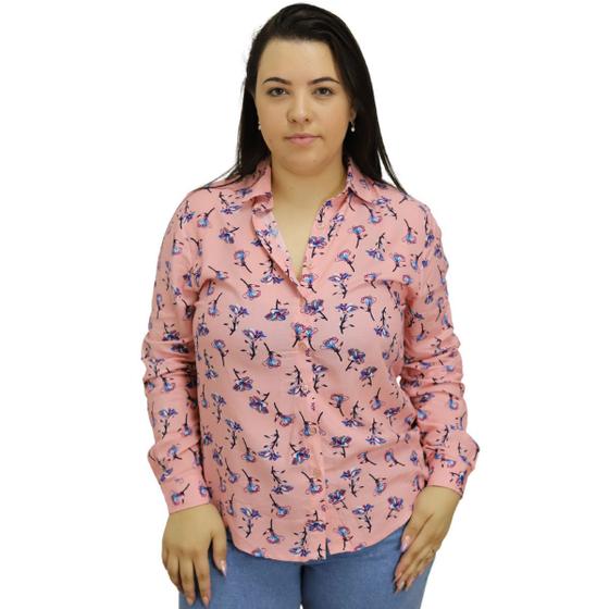 Imagem de Camisa Feminina Viscose Manga Longa Facinelli 660145