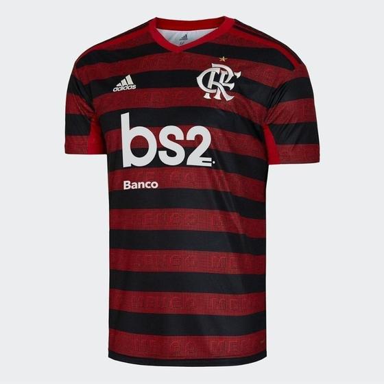 Camisa Flamengo I 19/20 s/nº Torcedor c/ Patrocínio Adidas Masculina Menor preço em Camisa Flamengo I 19/20 s/nº Torcedor c/ Patrocínio Adidas Masculina