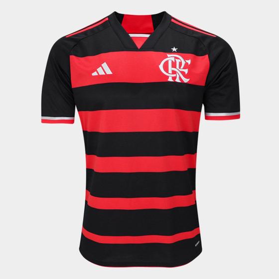 Camisa Flamengo I 24/25 s/n Torcedor Adidas Masculina Menor preço em Camisa Flamengo I 24/25 s/n Torcedor Adidas Masculina