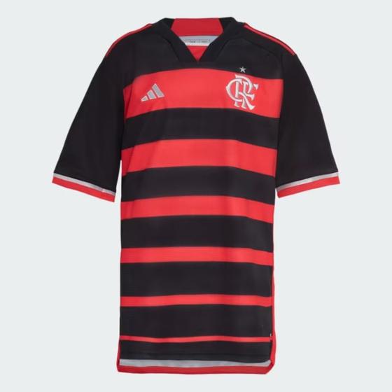 Imagem de Camisa Flamengo I Adidas 24/25 Infantil Listrada