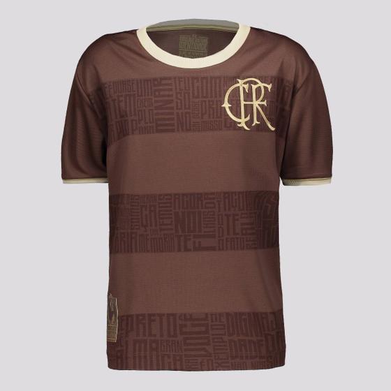 Camisa Flamengo Identidade Infantil Marrom Menor preço em Camisa Flamengo Identidade Infantil Marrom