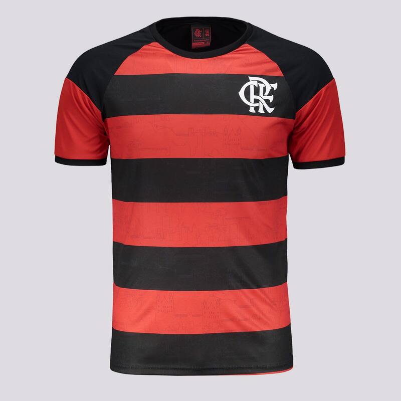 Camisa Flamengo Modify Preta e Vermelha - Braziline - Camisa de Time ...