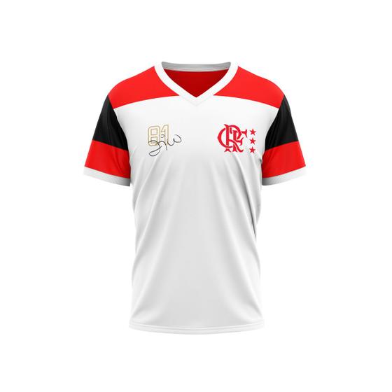 Imagem de Camisa Flamengo Retro Zico Mundial 1981 Branca - Infantil