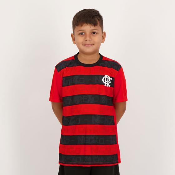 Imagem de Camisa Flamengo Shout Infantil Vermelha e Preta