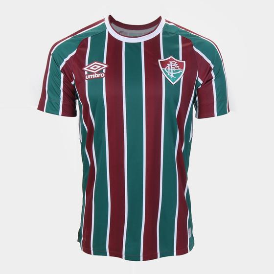 Camisa Fluminense I 21/22 Umbro Masculina - Verde+Vinho Menor preço em Camisa Fluminense I 21/22 Umbro Masculina - Verde+Vinho