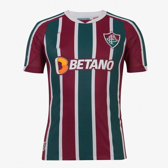 Camisa Fluminense I 22/23 Masculina Vinho + Verde Menor preço em Camisa Fluminense I 22/23 Masculina Vinho + Verde