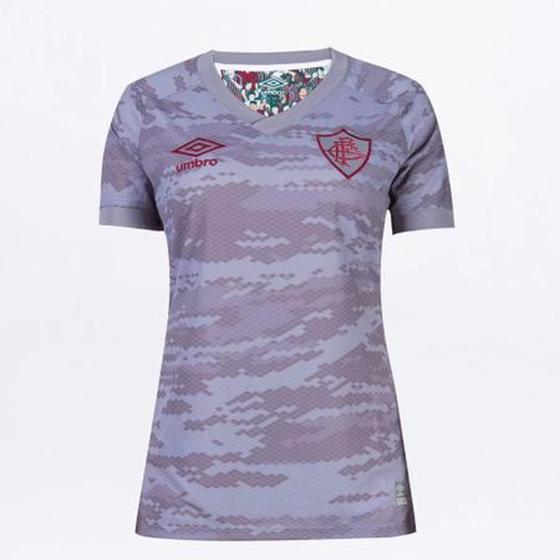 Camisa Fluminense III 21/22 s/n Torcedor Umbro Feminina - Bordô+Cinza Menor preço em Camisa Fluminense III 21/22 s/n Torcedor Umbro Feminina - Bordô+Cinza
