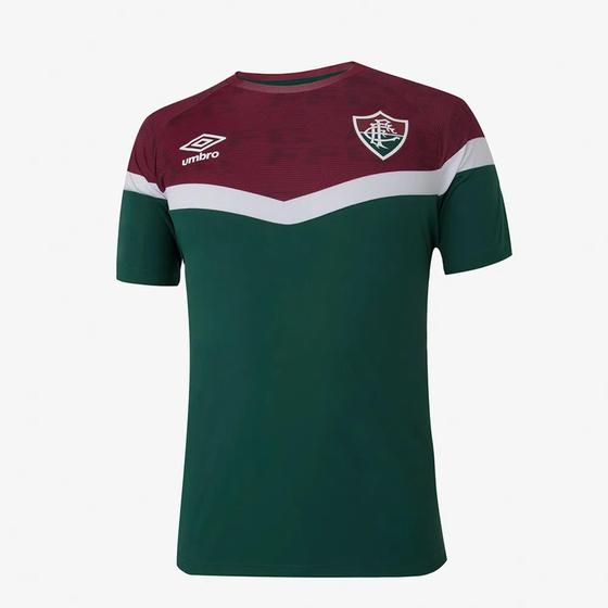 Camisa Fluminense Treino 23/24 Umbro Masculina - Verde+Vinho Menor preço em Camisa Fluminense Treino 23/24 Umbro Masculina - Verde+Vinho