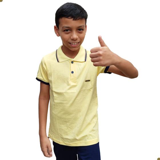 Imagem de Camisa Gola Polo Infantil Camiseta Juvenil Masculina Menino