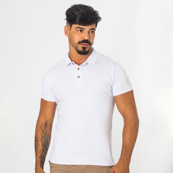 Imagem de Camisa Gola Polo Masculina Algodão Pima Peruano Premium