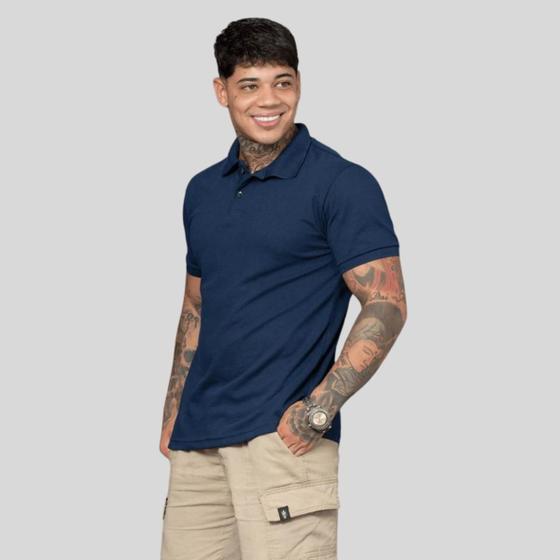 Imagem de Camisa gola Polo Masculina Lisa Básica