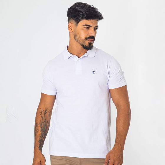 Imagem de Camisa Gola Polo Masculina Piquet Com Bordado Lisa Premium