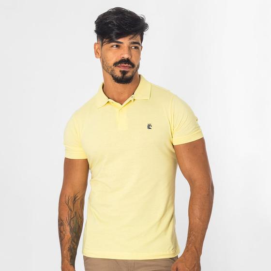 Imagem de Camisa Gola Polo Masculina Piquet Com Bordado Lisa Premium