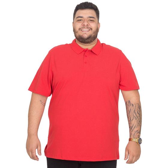 Imagem de Camisa Gola Polo Masculina Piquet Plus Size Básica Lisa