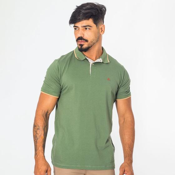 Imagem de Camisa Golo Polo Masculina Algodão Com Mini Logo Lisa Casual