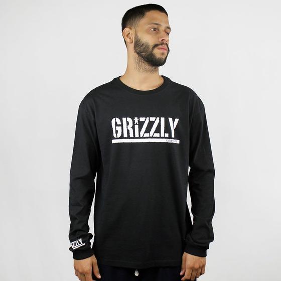 Imagem de Camisa Grizzly Manga Longa Og Stamp LS Tee Preto