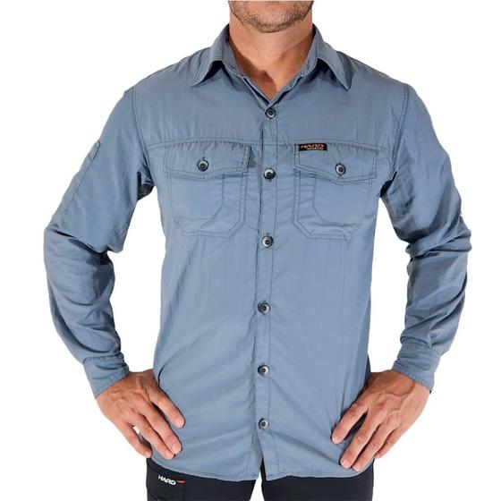 Imagem de Camisa Hard Safari UV50+ Masculina Cinza Azulado - Hard Adventure