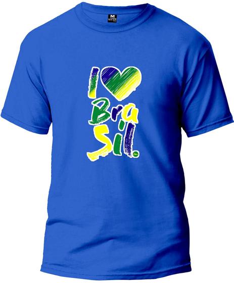 Camisa I Love Brasil Masculina e Feminina 100% Algodão Primeira Linha ...