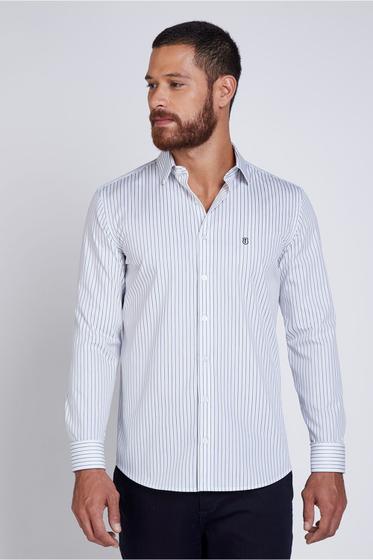 Imagem de Camisa Individual Comfort Fit Listrado Branco