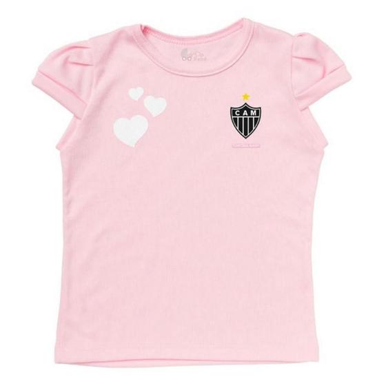 Imagem de Camisa Infantil Atlético MG Baby Look Rosa Oficial