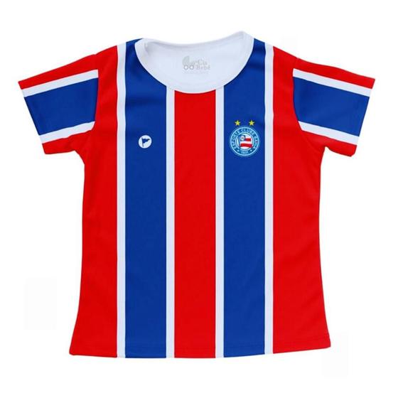 Imagem de Camisa Infantil Bahia Baby Look Listrada Oficial