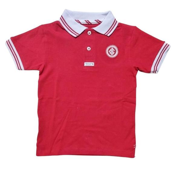 Imagem de Camisa Infantil Internacional Polo Vermelha Oficial