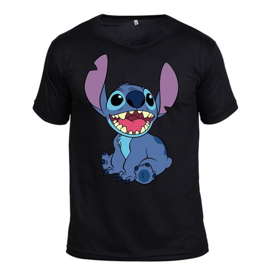 Imagem de Camisa Infantil Lilo Stitch Desenho Algodão Manga Curta