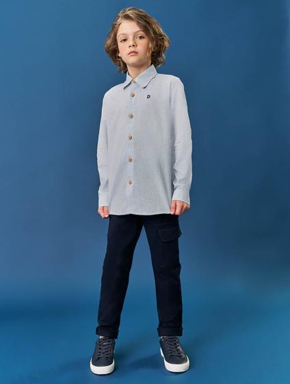 Imagem de Camisa Infantil Menino Azul Divertto