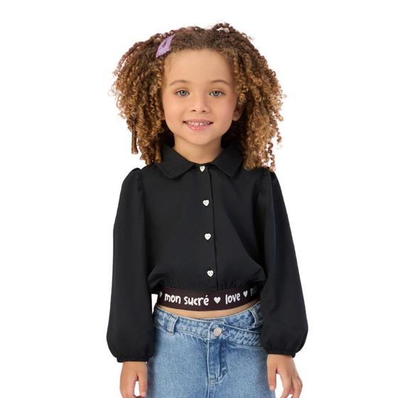 Imagem de Camisa Infantil Mon Sucre Basic Preto 022