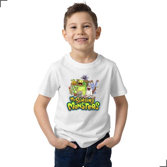 Imagem de Camisa Infantil Singing Monsters Jogo Mundo Monstro Cantores